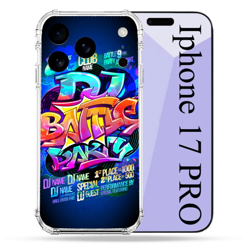 Coque Renforcée Pour Iphone 17 Pro Street Art Rap