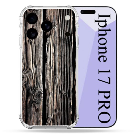 Coque Renforcée Pour Iphone 17 Pro Texture Bois