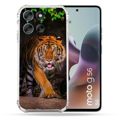 Coque Renforcée Pour Motorola G56 5G Animal Tigre Jungle