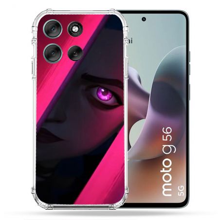 Coque Renforcée Pour Motorola G56 5G Arcane Jinx Rose
