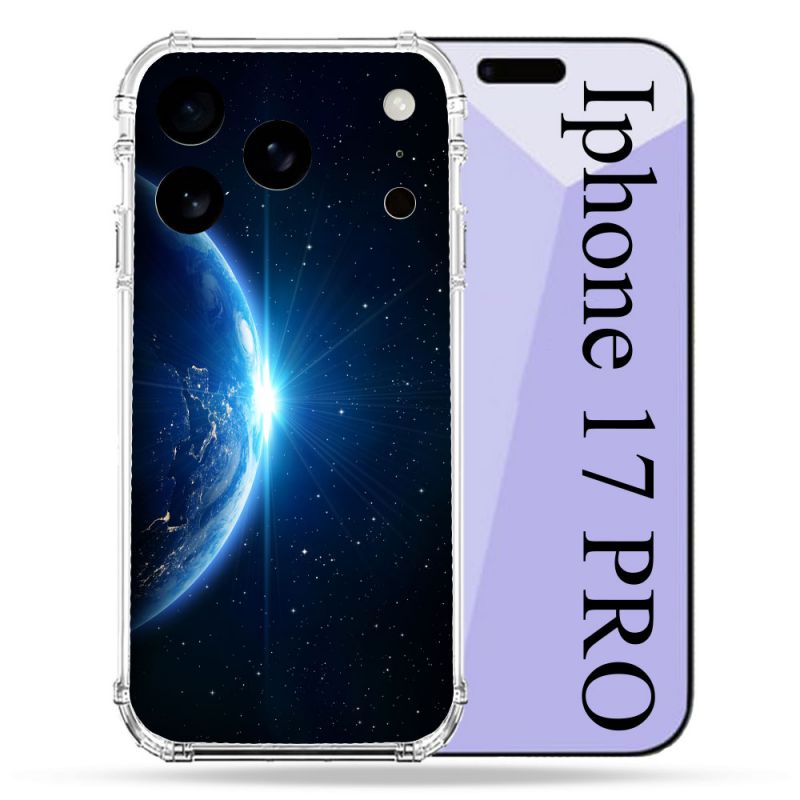 Coque Renforcée Pour Iphone 17 Pro Univers Planete Terre