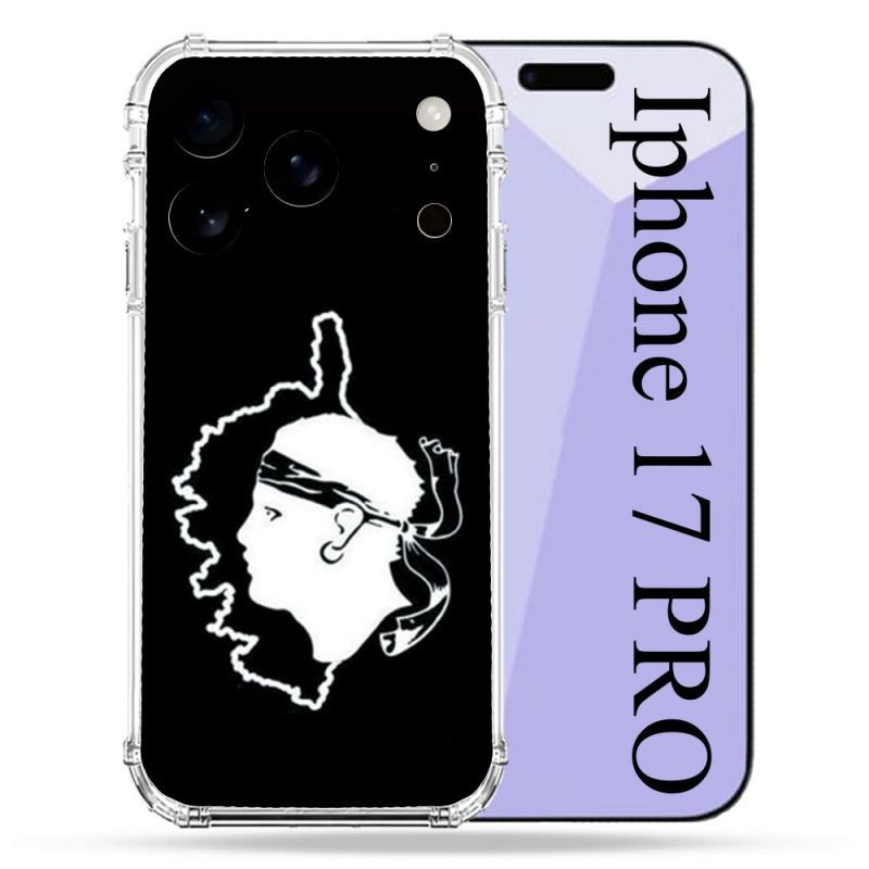 Coque Renforcée Pour Iphone 17 Pro Voyage Corse Noir