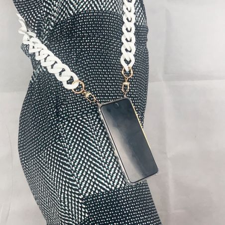 Coque Renforcée Transparente Pour Iphone 17 Pro Lanière / Cordon Anneaux Blanc