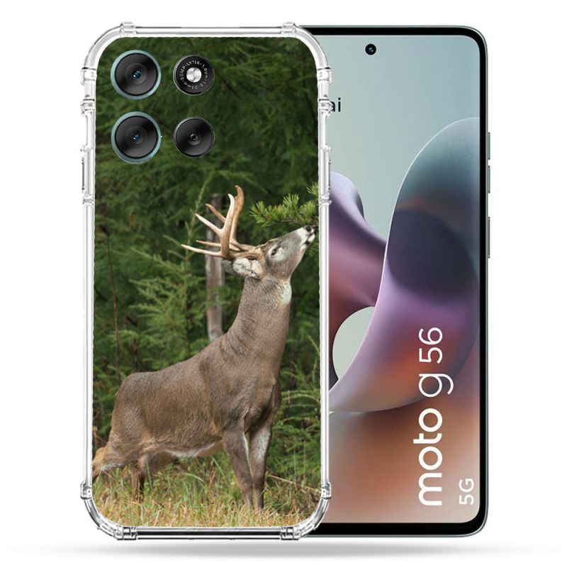 Coque Renforcée Pour Motorola G56 5G Chasse Cerf