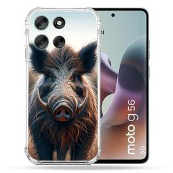 Coque Renforcée Pour Motorola G56 5G Chasse Sanglier Attaque
