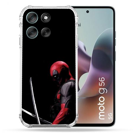Coque Renforcée Pour Motorola G56 5G Deadpool Epee