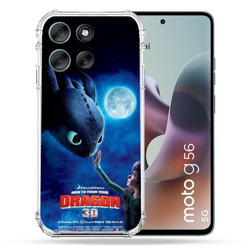 Coque Renforcée Pour Motorola G56 5G Dragons Affiche