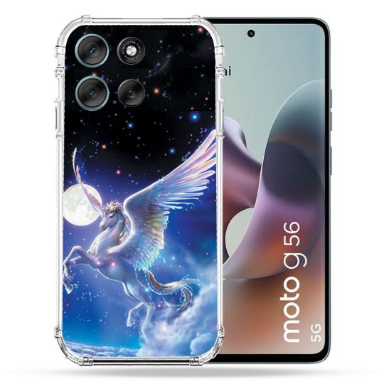Coque Renforcée Pour Motorola G56 5G Fantastique Licorne Céleste