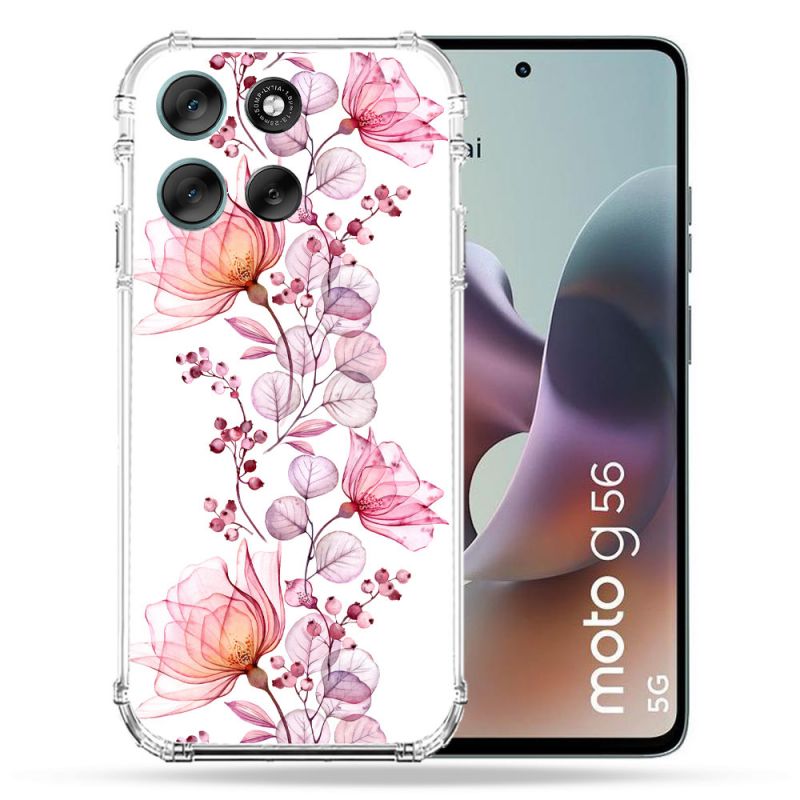 Coque Renforcée Pour Motorola G56 5G Fleur Eclosion