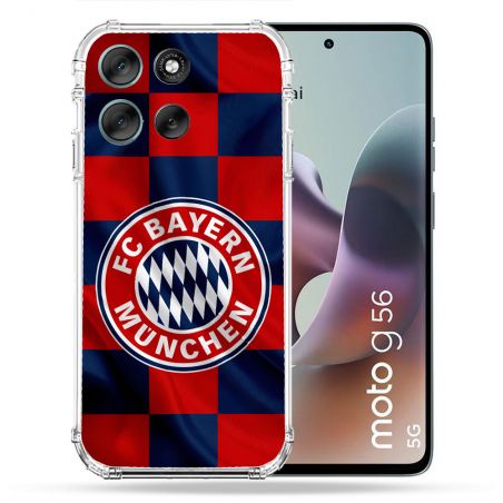 Coque Renforcée Pour Motorola G56 5G Foot Bayern Munich Carreaux