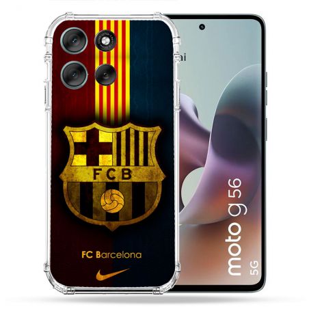 Coque Renforcée Pour Motorola G56 5G Foot FC Barcelone Vintage