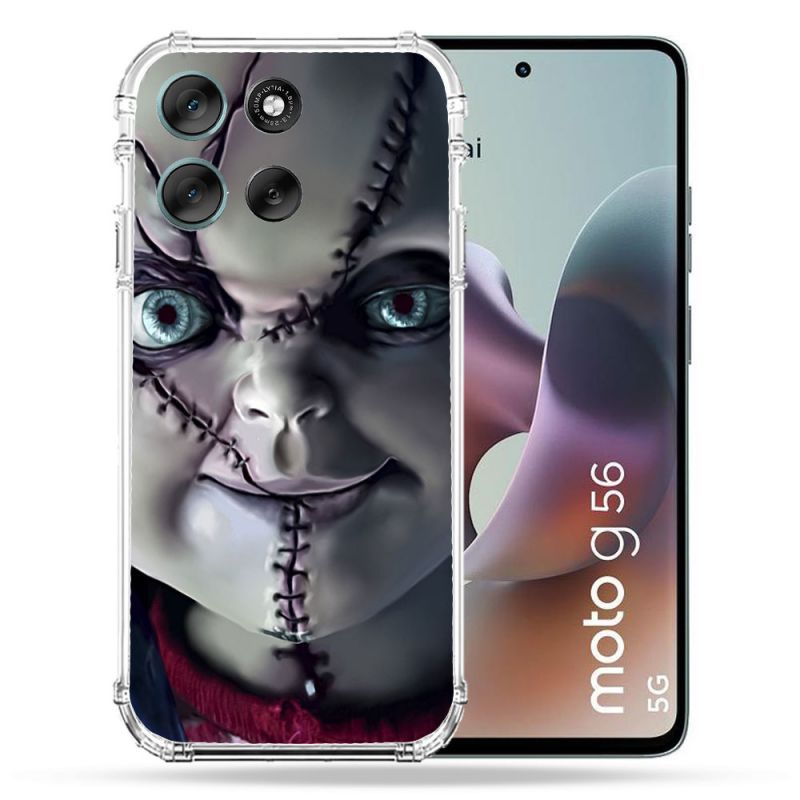 Coque Renforcée Pour Motorola G56 5G Horreur Chucky Cicatrice