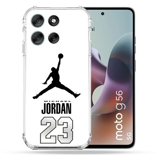 Coque Renforcée Pour Motorola G56 5G Jordan 23 Blanc