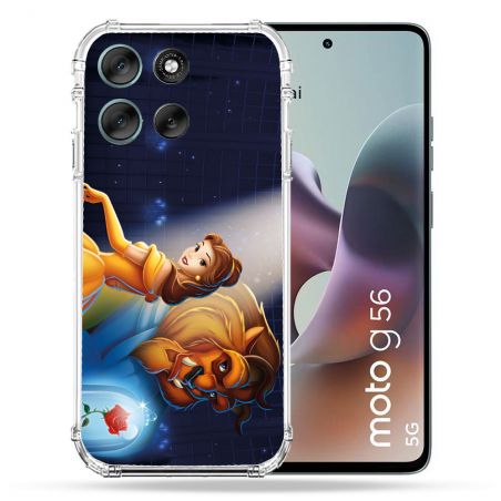 Coque Renforcée Pour Motorola G56 5G La Belle et La Bête
