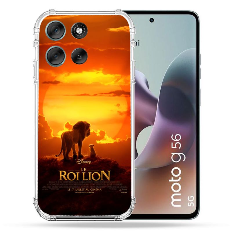 Coque Renforcée Pour Motorola G56 5G Le Roi Lion Affiche