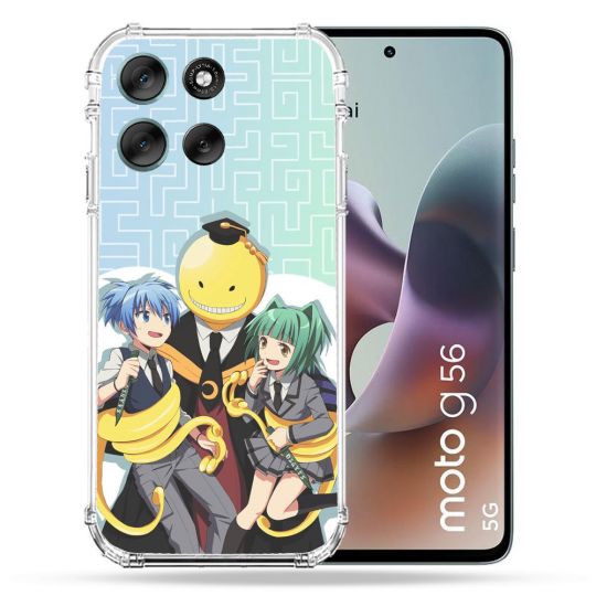 Coque Renforcée Pour Motorola G56 5G Manga Assassination Classroom Kuro Trio