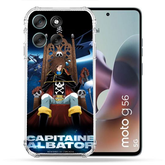 Coque Renforcée Pour Motorola G56 5G Manga Capitaine Albator