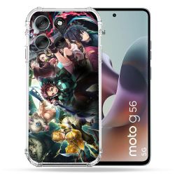 Coque Renforcée Pour Motorola G56 5G Manga Demon Slayer Groupe