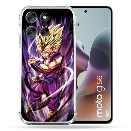 Coque Renforcée Pour Motorola G56 5G Manga Dragon Ball Sangohan Violet