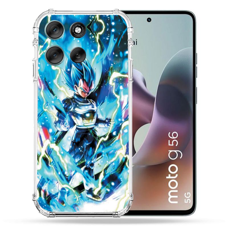 Coque Renforcée Pour Motorola G56 5G Manga Dragon Ball Vegeta Bleu