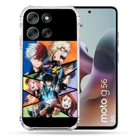 Coque Renforcée Pour Motorola G56 5G Manga My Hero Academia Noir