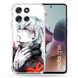 Coque Renforcée Pour Motorola G56 5G Manga Tokyo Ghoul Kaneki Blanc