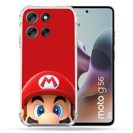 Coque Renforcée Pour Motorola G56 5G Mario Rouge