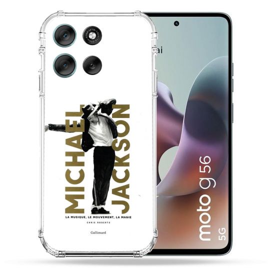 Coque Renforcée Pour Motorola G56 5G Michael Jackson Blanc