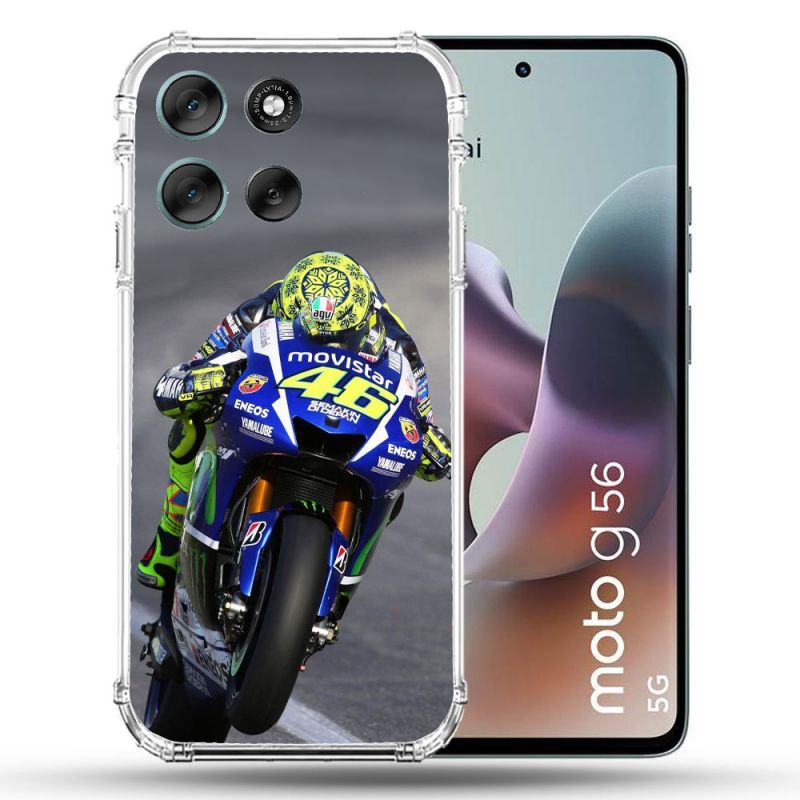 Coque Renforcée Pour Motorola G56 5G Moto Course GP Wheeling 46