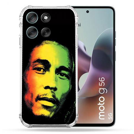 Coque Renforcée Pour Motorola G56 5G Musique Bob Marley 2