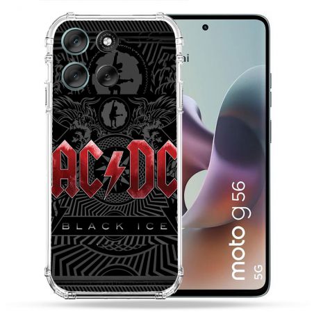 Coque Renforcée Pour Motorola G56 5G Musique Rock ACDC Rouge