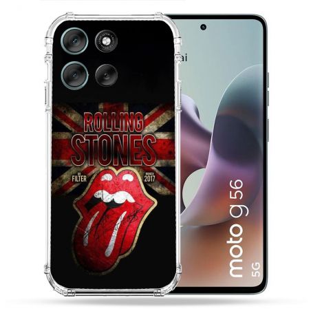 Coque Renforcée Pour Motorola G56 5G Musique Rolling Stones