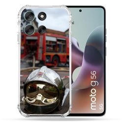Coque Renforcée Pour Motorola G56 5G Pompier Casque Camion