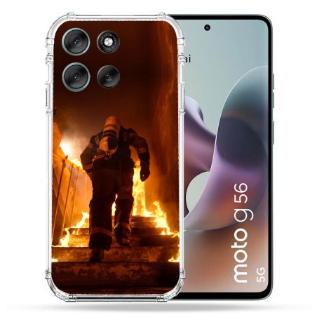 Coque Renforcée Pour Motorola G56 5G Pompier Escalier