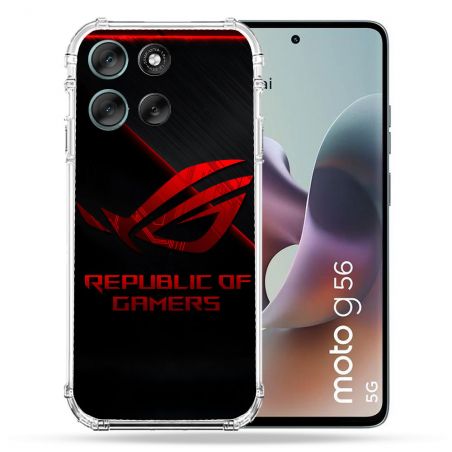 Coque Renforcée Pour Motorola G56 5G ROG Rouge