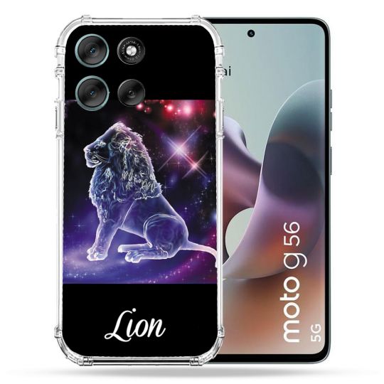 Coque Renforcée Pour Motorola G56 5G Signe Zodiaque 2 Lion