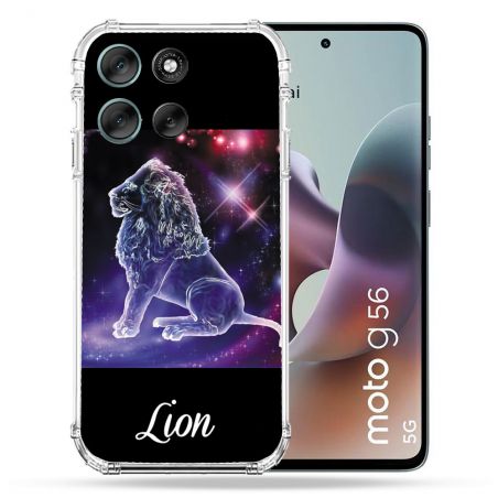Coque Renforcée Pour Motorola G56 5G Signe Zodiaque 2 Lion