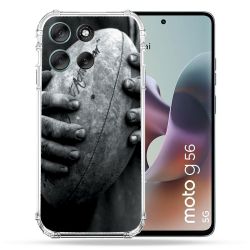 Coque Renforcée Pour Motorola G56 5G Sport Rugby Ballon Vintage