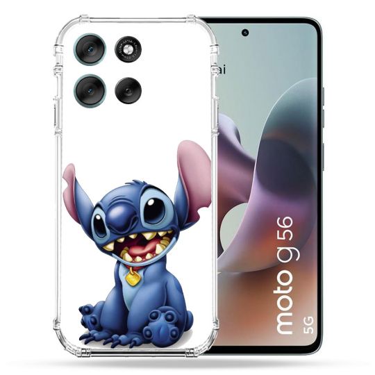 Coque Renforcée Pour Motorola G56 5G Stitch Blanc
