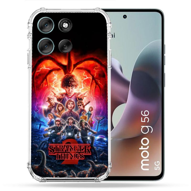 Coque Renforcée Pour Motorola G56 5G Stranger Things Affiche 2