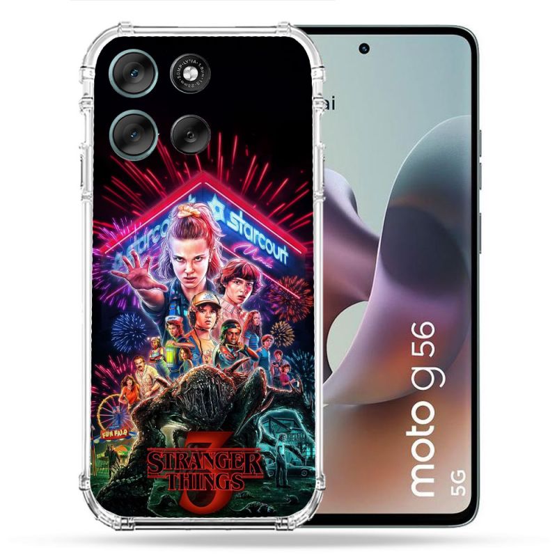 Coque Renforcée Pour Motorola G56 5G Stranger Things Affiche 3
