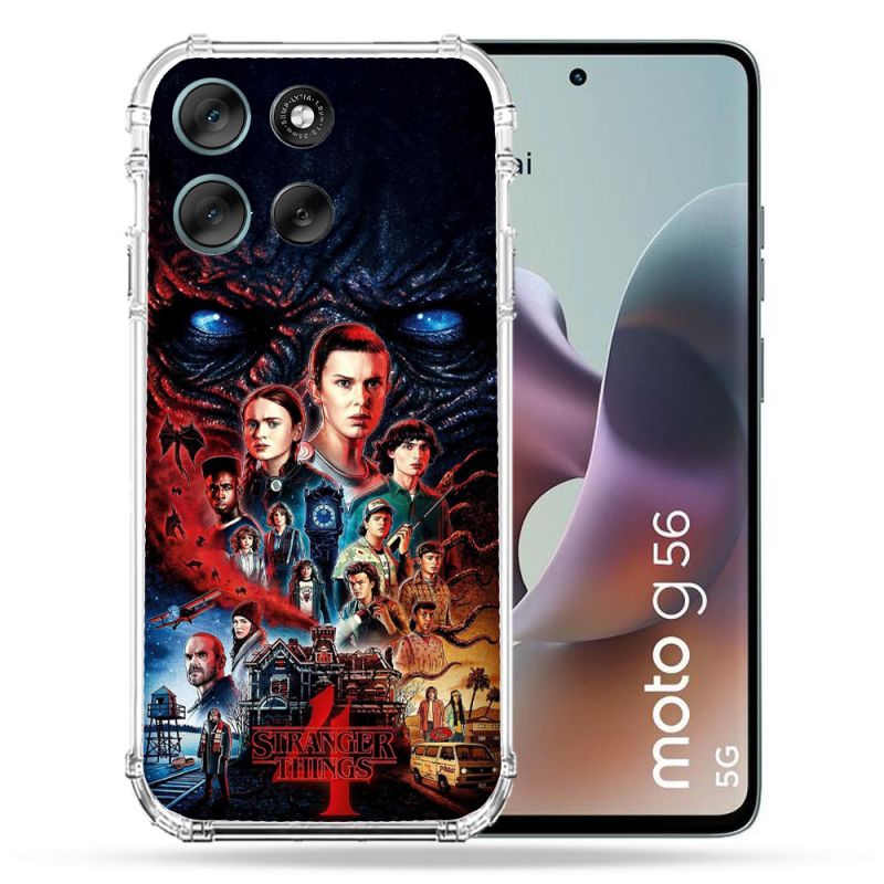 Coque Renforcée Pour Motorola G56 5G Stranger Things Affiche 4