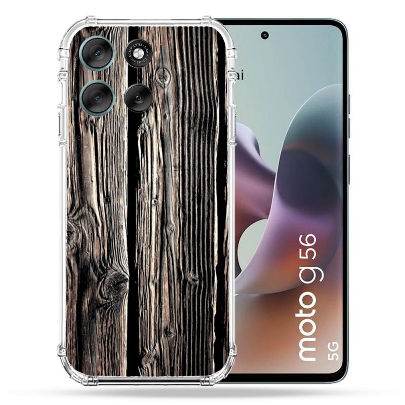 Coque Renforcée Pour Motorola G56 5G Texture Bois