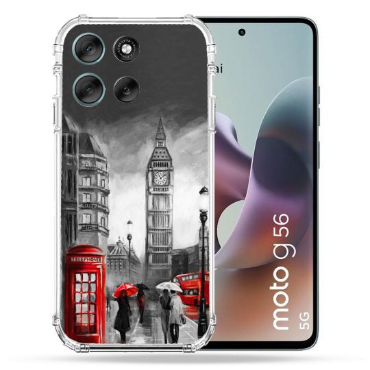 Coque Renforcée Pour Motorola G56 5G Voyage Angleterre Londres Vintage
