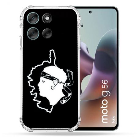 Coque Renforcée Pour Motorola G56 5G Voyage Corse Noir