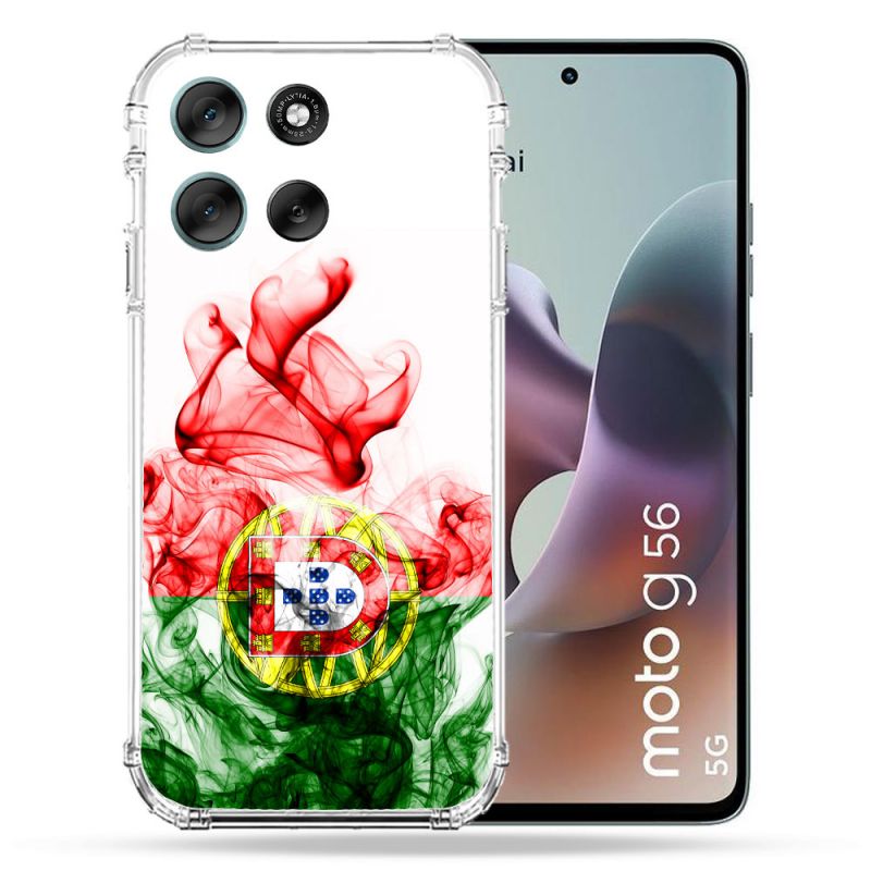 Coque Renforcée Pour Motorola G56 5G Voyage Portugal Flamme