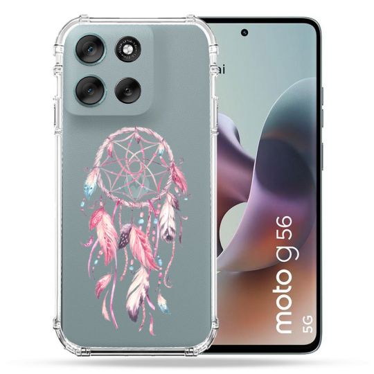 Coque Renforcée Transparente Pour Motorola G56 5G Attrape Reve Rose