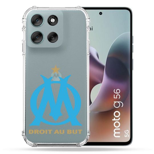 Coque Renforcée Transparente Pour Motorola G56 5G Foot Olympique Marseille OM