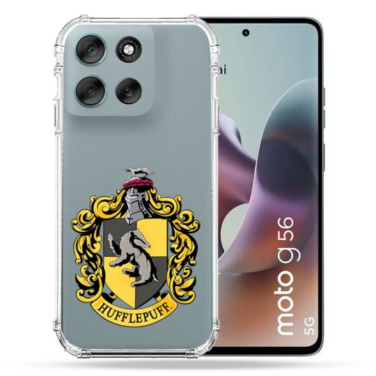 Coque Renforcée Transparente Pour Motorola G56 5G Harry Potter Hufflepuff