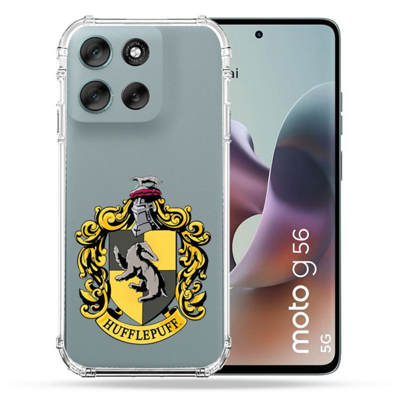 Coque Renforcée Transparente Pour Motorola G56 5G Harry Potter Hufflepuff